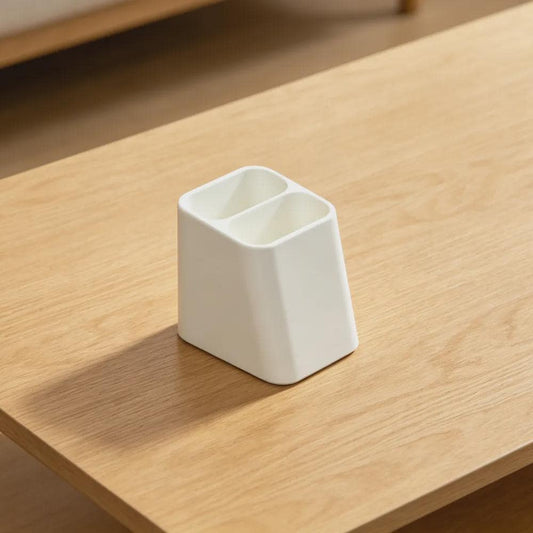 Modular Remote Control Holder | Cream Desk Organizer | Modern Minimalist Stand | Stackable Multi Slot Caddy | Living Room Decor