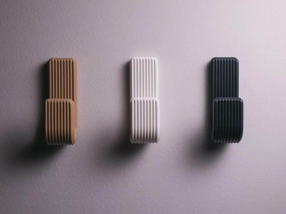 Modern Wall Hook | Minimalist Coat Hanger & Towel Hook | Sturdy Bag Robe Hook | No Drill Install Option
