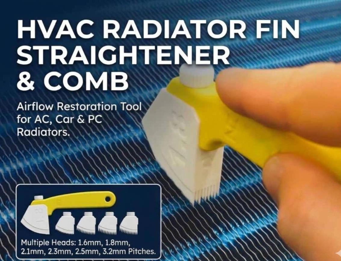 HVAC & Radiator Fin Comb | Universal AC Condenser Fin Straightener Tool | 6 Sizes
