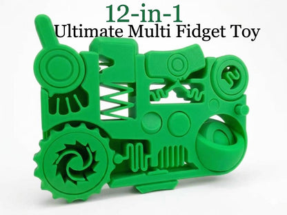 12-in-1 Ultimate Multi Fidget Toy | Desk Toy | Print-in-Place Sensory Gadget | ADHD, Anxiety & Stress Relief Toy for Adults and Kids