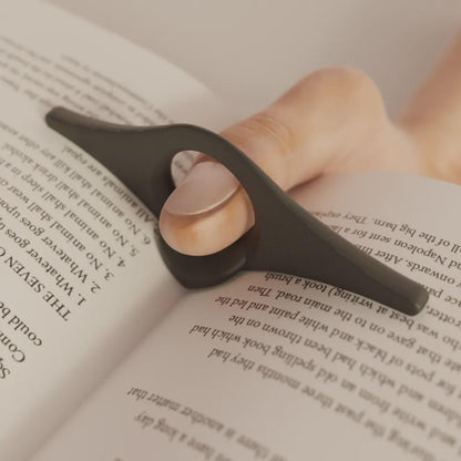 Ergonomic Thumb Page Holder | Book Page Spreader | Comfortable Hand Reading Ring, Bookworm Gift, BookTok Aesthetic Bookmark