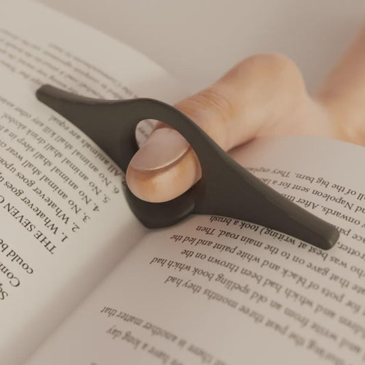 Ergonomic Thumb Page Holder | Book Page Spreader | Comfortable Hand Reading Ring, Bookworm Gift, BookTok Aesthetic Bookmark