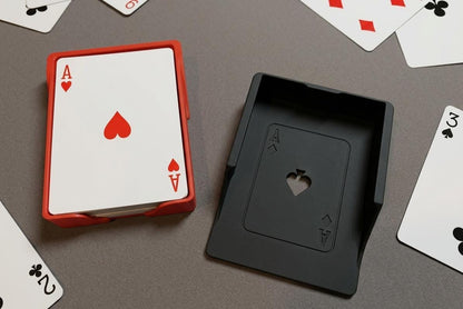 Sliding Card Box | Playing Card Storage Case | Deck Holder with Snap-Fit Lid | Card Game Accessory