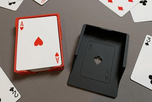 Sliding Card Box | Playing Card Storage Case | Deck Holder with Snap-Fit Lid | Card Game Accessory