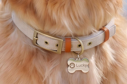 Personalized Dog Tag | Custom Engraved Bone-Shaped Pet ID Tag | Stainless Steel
