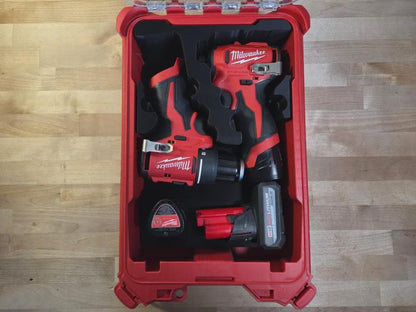 Milwaukee Packout Insert for M12 Drill, Impact, Subcompact and Batteries, Tool Box Organizer, Custom Packout Mod