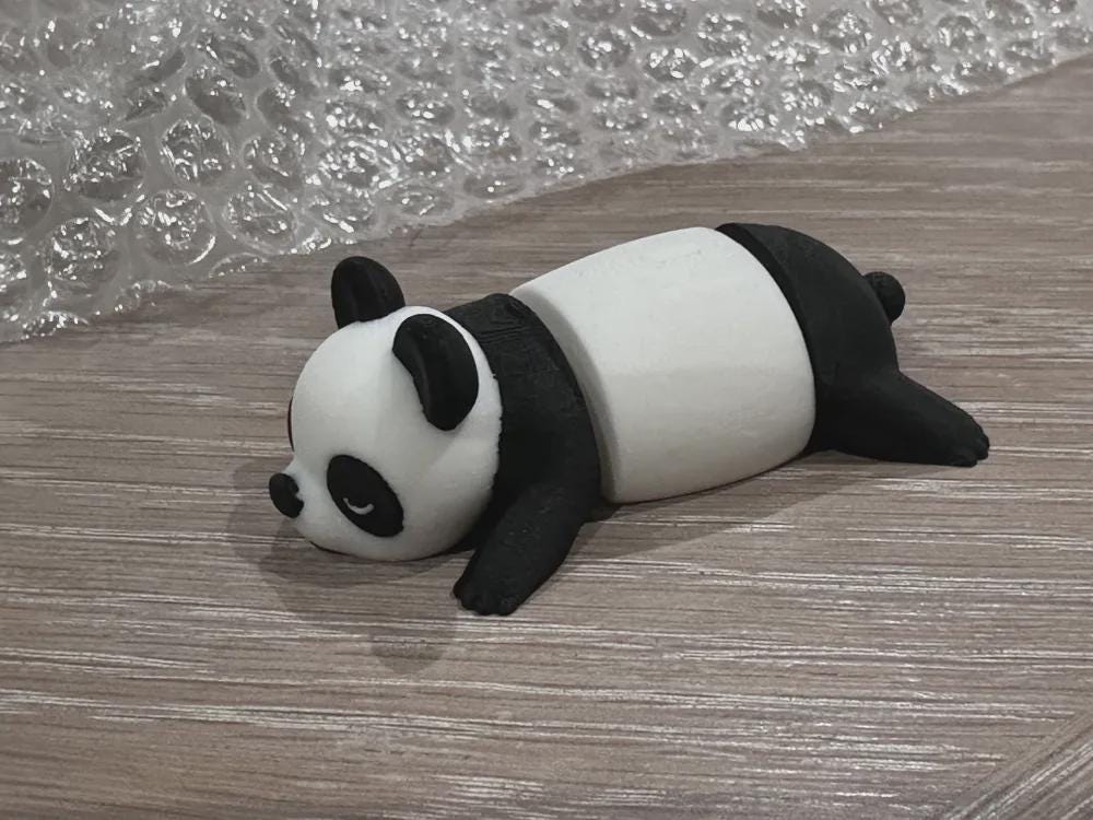 Cute Flexi Panda Keychain | Articulated Panda Toy | Chunky Panda Bag Charm | Gift for Panda Lovers