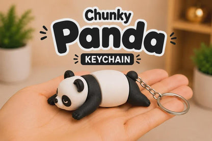 Cute Flexi Panda Keychain | Articulated Panda Toy | Chunky Panda Bag Charm | Gift for Panda Lovers