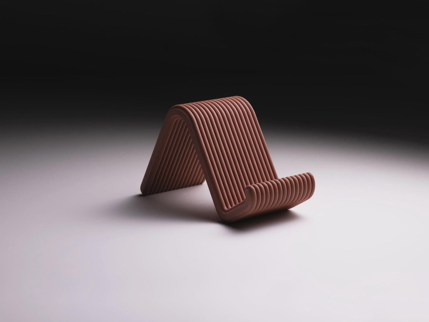 Compact Phone Stand | Mini Travel Smartphone Stand | Minimalist Ribbed Desk Stand | Portable Tablet Holder Gift