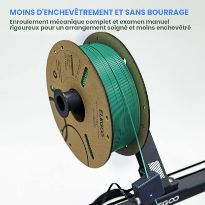 ELEGOO Filament PLA noir de 1,75 mm, 1 kg, précision dimensionnelle +/- 0,02 mm, bobine de carton de 1 kg, filament d’impression 3D compatible avec la plupart des imprimantes 3D FDM