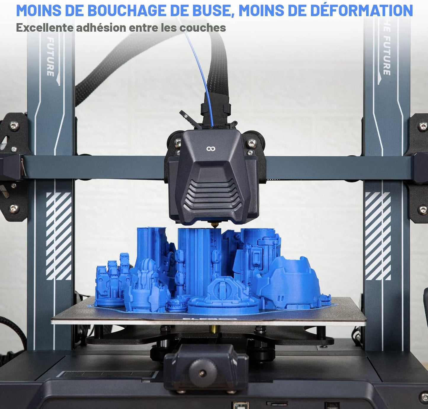 ELEGOO Filament PLA blanc de 1,75 mm, 1 kg, précision dimensionnelle +/- 0,02 mm, bobine de carton de 1 kg, filament d’impression 3D compatible avec la...