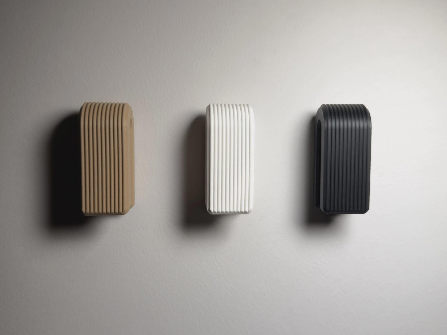 Ribbed Gravity Small Towel Hook | Auto-Locking Wall Hanger | Modern Minimalist Coat Hook | No-Slip Self-Locking Design | Bathroom Decor
