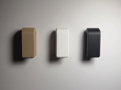 Ribbed Gravity Small Towel Hook | Auto-Locking Wall Hanger | Modern Minimalist Coat Hook | No-Slip Self-Locking Design | Bathroom Decor