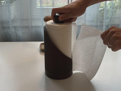 Japandi Paper Towel Holder | Minimalist Kitchen Roll Stand | Modern Countertop Organizer