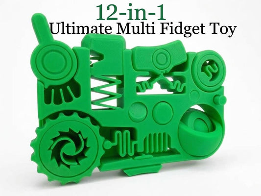 12-in-1 Ultimate Multi Fidget Toy |Desk Toy | Print in Place Sensory Gadget | ADHD, Anxiety & Stress Relief Toy for Adults And Kids