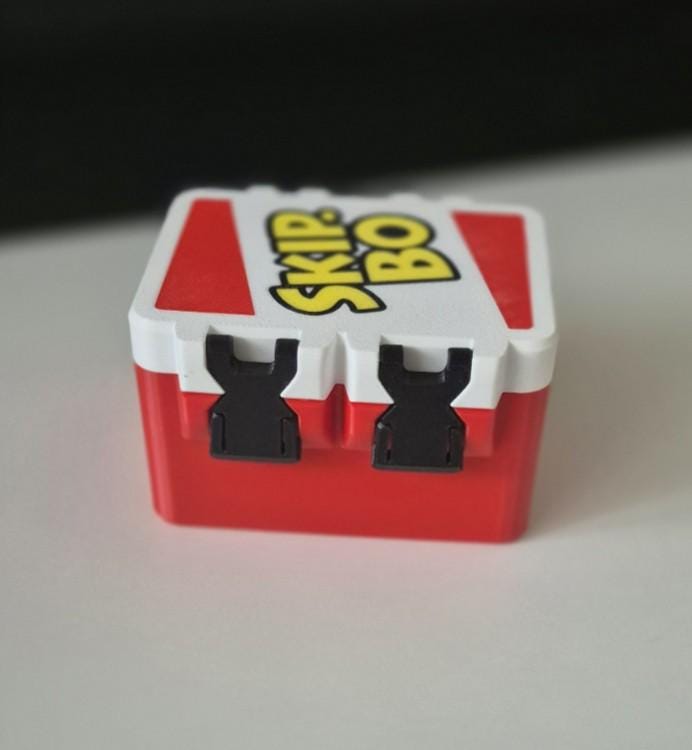 Card Storage Box For Skip Bo| Snap-Lock Case for Sequencing Card Games | Durable Travel Card Holder