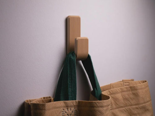 Modern Wall Hook | Minimalist Coat Hanger & Towel Hook | Sturdy Bag Robe Hook | No-Drill Install Option