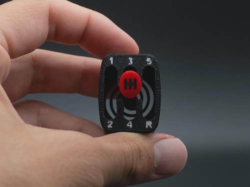 6-Speed Gear Shift Fidget Toy | Manual Car Shifter Desk Toy | Mechanical Fidget Shifter for Car Lovers, ADHD, Stress Relief