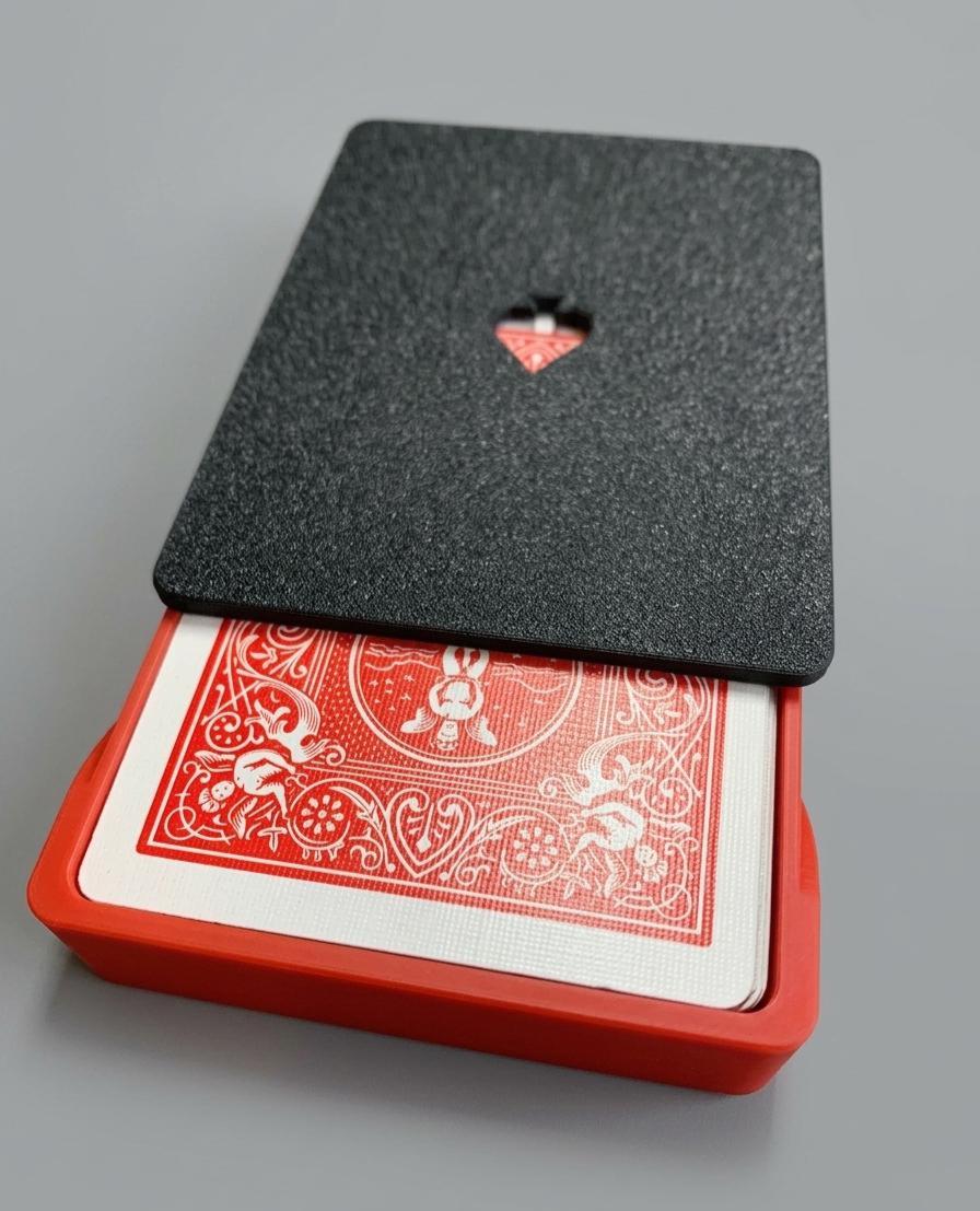Sliding Card Box | Playing Card Storage Case | Deck Holder with Snap-Fit Lid | Card Game Accessory