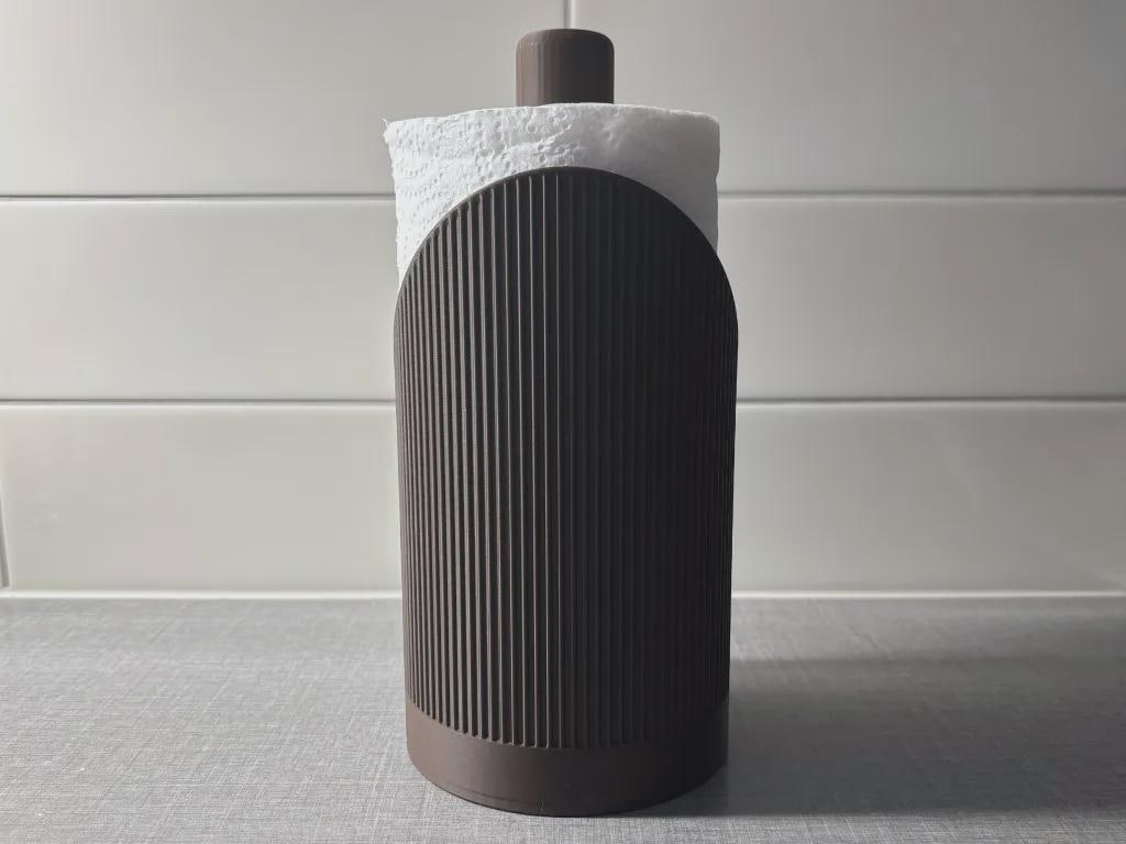 Japandi Paper Towel Holder | Minimalist Kitchen Roll Stand | Modern Countertop Organizer