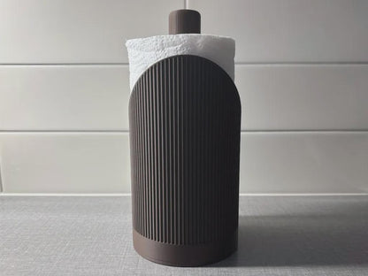 Japandi Paper Towel Holder | Minimalist Kitchen Roll Stand | Modern Countertop Organizer