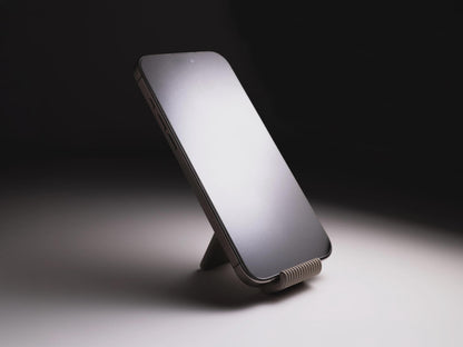Compact Phone Stand | Mini Travel Smartphone Stand | Minimalist Ribbed Desk Stand | Portable Tablet Holder Gift