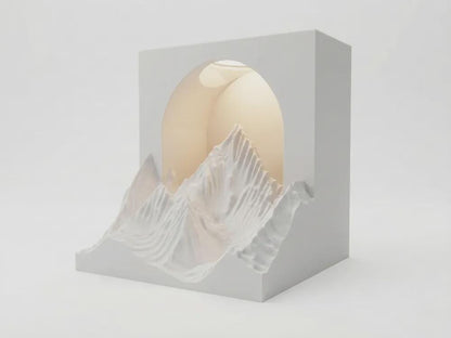 Mountain Lamp 3D Printed Ambient Desk Light, Nature Inspired Night Light, Woodland Home Decor Modern Aesthetic Lamp, Gift for Mountain Lover