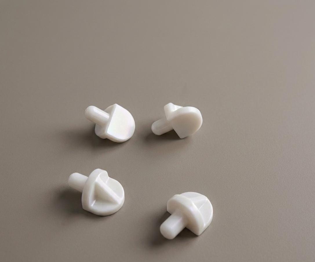Universal 5mm Shelf Pin Support | Pack of 4 Replacement Cabinet Shelf Pegs | IKEA Compatible
