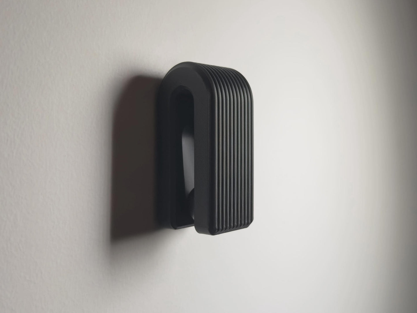 Ribbed Gravity Small Towel Hook | Auto-Locking Wall Hanger | Modern Minimalist Coat Hook | No-Slip Self-Locking Design | Bathroom Decor