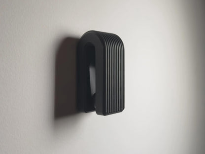 Ribbed Gravity Small Towel Hook | Auto-Locking Wall Hanger | Modern Minimalist Coat Hook | No-Slip Self-Locking Design | Bathroom Decor