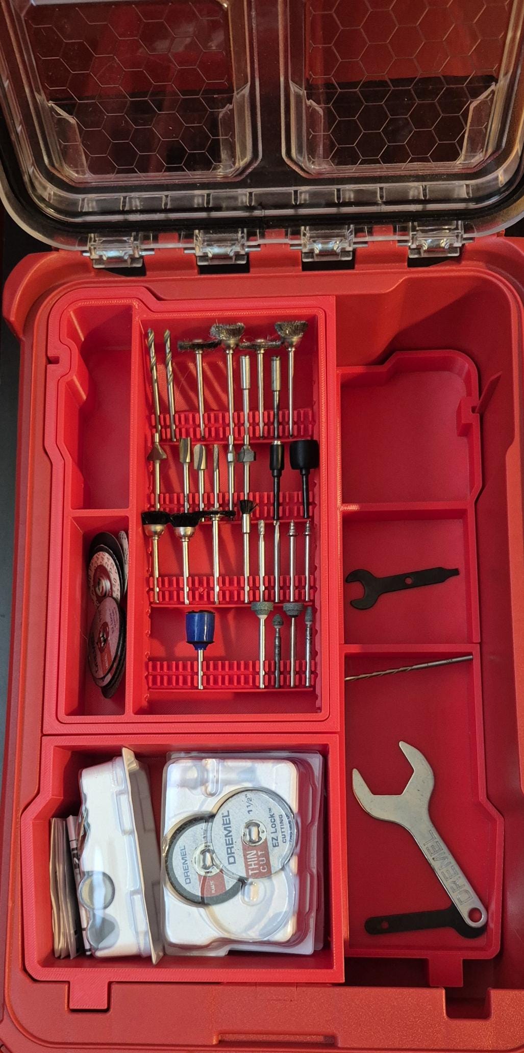 Kit d'outils rotatifs Milwaukee M12 sans accessoires Dremel - Ensemble de meuleuses, étui de rangement personnalisé pour outils – Intégration optionnelle avec Milwaukee Packout