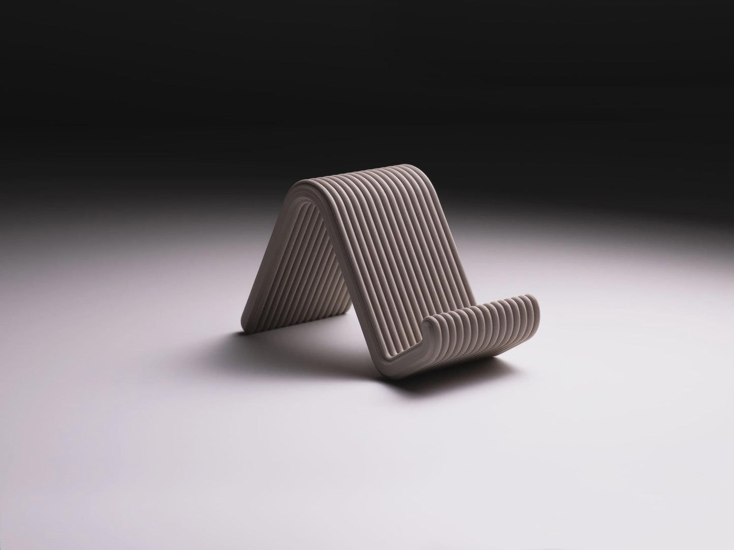 Compact Phone Stand | Mini Travel Smartphone Stand | Minimalist Ribbed Desk Stand | Portable Tablet Holder Gift