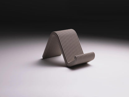 Compact Phone Stand | Mini Travel Smartphone Stand | Minimalist Ribbed Desk Stand | Portable Tablet Holder Gift