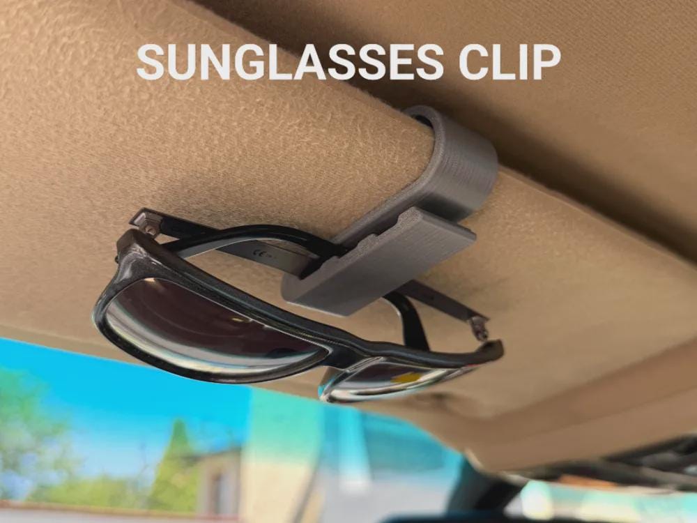 Car Visor Sunglasses Clip | Sun Visor Glasses Holder | Universal Fit Car Organizer Accessory