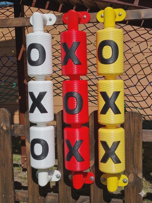Giant Tic Tac Toe Game | Outdoor Rotating Fence Game | Backyard Yard Game | Garden Party Activity | Wall-Mounted XO Game