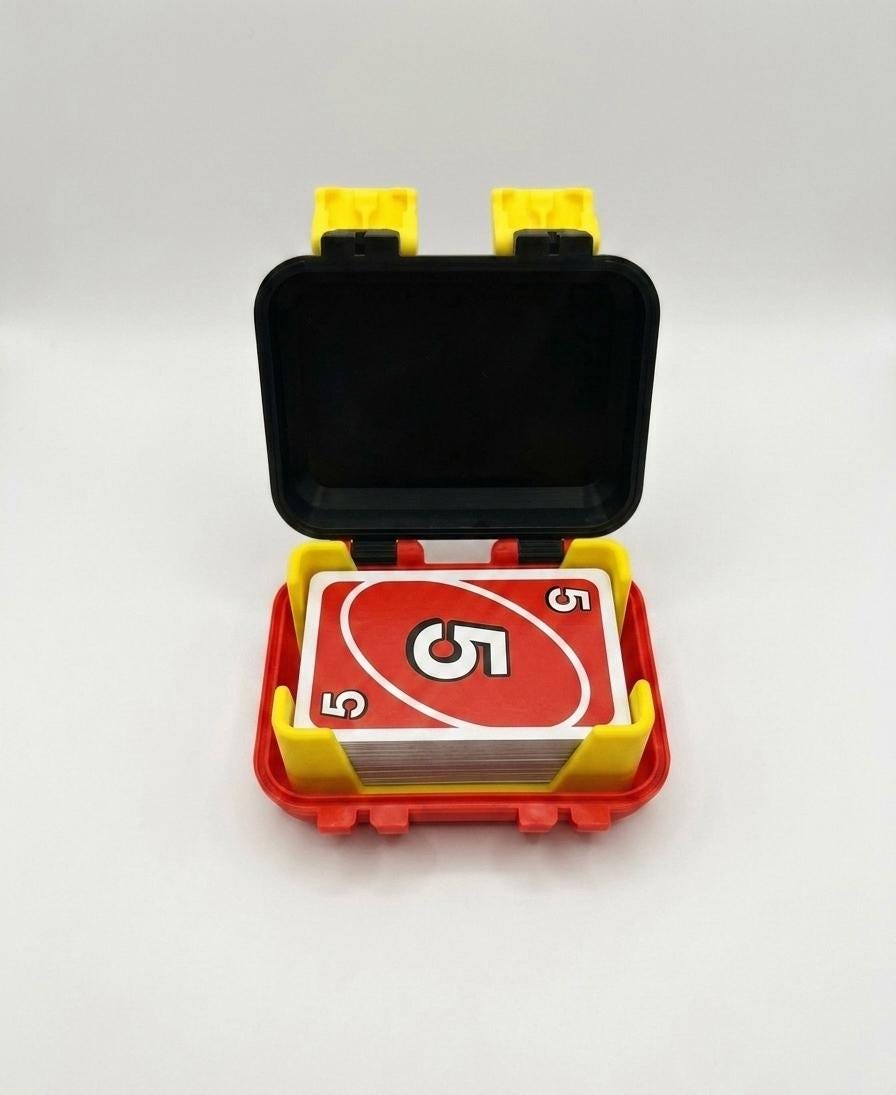 Card Case For UNO| Snap-Lock Storage Box for Standard Card Games | Durable Travel Card Holder | Fits Uno-Size Decks
