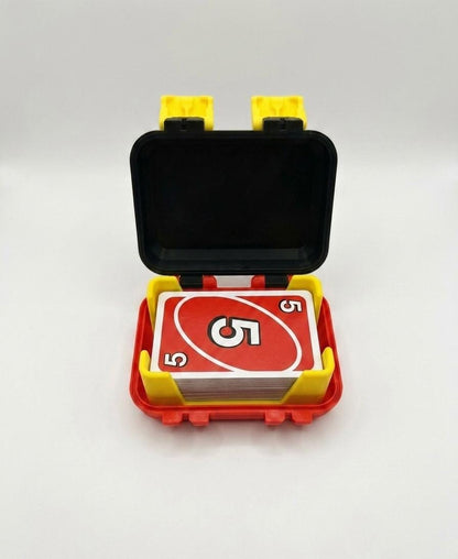 Card Case For UNO| Snap-Lock Storage Box for Standard Card Games | Durable Travel Card Holder | Fits Uno-Size Decks