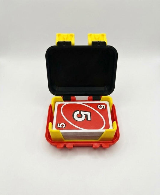 Card Case For UNO| Snap-Lock Storage Box for Standard Card Games | Durable Travel Card Holder | Fits Uno-Size Decks